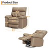 homfan Electric Recliner Chair - PU Leather 360° Swivel Recliner with Heat and Massage, Comfortable Lazy Chair for Living Room, Bedroom, Nursery - 3 of 4