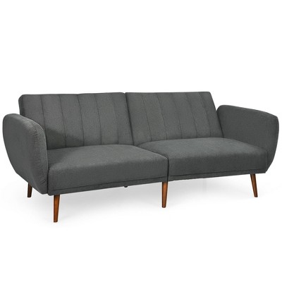 Tangkula Modern Sofa Bed Convertible Futon Sofa w/ 3-Level Adjustable Angle Function