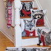 C&F Home Rustic Christmas Welcome Friends Woodland Critters in Red Scarves Wool Handcrafted Premium Hooked Indoor Accent Rug 2 x 3 ft - 2 of 3