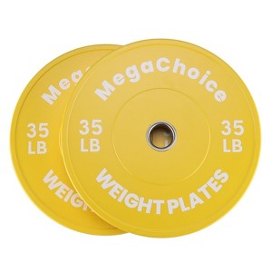 Rubber Bumper Weight Plates Set 2, Bumper Plates for Weightlifting, Home Gym Strength Training - 1 of 4