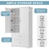 Whisen Tall Bathroom Storage Cabinet, Cabinet with Two Doors and Drawers, Adjustable Shelf, MDF Board - 3 of 4