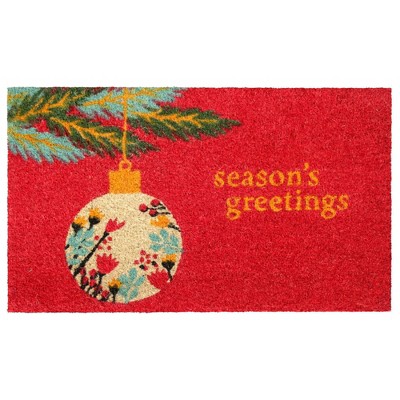 Raj 1'6" x 2'6" Tufted Seasons Greetings Doormat