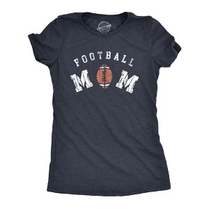 Womens Football Mom T Shirt Funny Cool Mothers Day Gift Foot Ball Lover Novelty Tee For Ladies - Crazy Dog Women's T Shirt - 1 of 4
