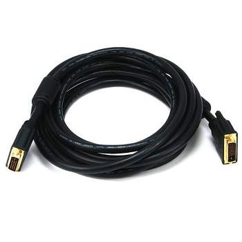 Monoprice DVI-D Cable - 15 Feet - Black | 28AWG CL2 Dual Link 9.9 Gbps