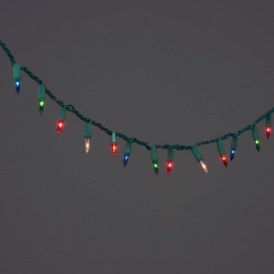 9 ft. Black Fiber Optic Garland with Purple and Orange Lights