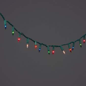 100ct Incandescent Smooth Mini Christmas String Lights Multicolor Twinkle with Green Wire - Wondershop™