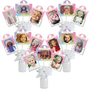Big Dot of Happiness Rainbow Unicorn - Magical Unicorn Birthday Party Picture Centerpiece Sticks - Photo Table Toppers - 15 Pieces - 1 of 4
