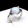 Milana Statement Ring Purple Cz Heart Fire Opal for Women Ginger Lyne Collection - image 4 of 4