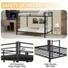 Okak Queen/Full Robust Metal Bunk Bed with Ladders & Full-Length Guardrai,Contemporary Bed Frame for Bedroom,Apartments - 3 of 4