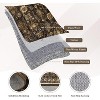 Elegant Floral Inspired Non-Slip Washable Low Pile Rug with Stain-Resistant Backing, Perfect for Living Room, Bedroom, Kitchen, Entryway - 4 of 4