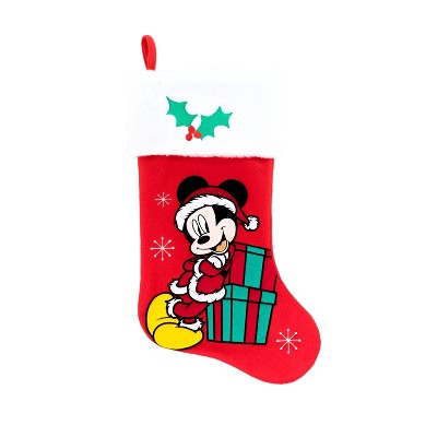 Disney Mickey Mouse Santa Christmas Stocking Red