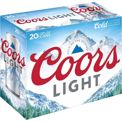 Coors Light Beer - 20pk/12 fl oz Cans