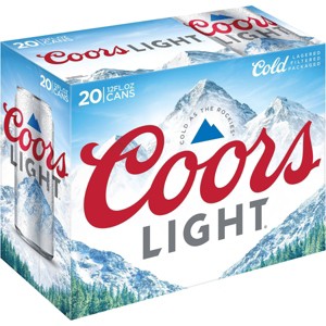 Coors Light Beer - 20pk/12 fl oz Cans - 1 of 4