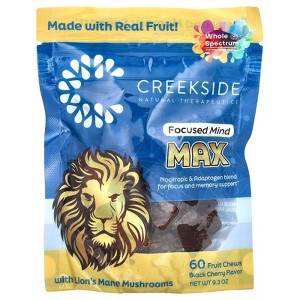 Creekside Natural Therapeutics Focused Mind, Max, Black Cherry, 60 Fruit Chews - 1 of 2