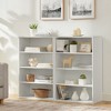 Okak Rotating Bookshelf, Storage Shelves with 5 Tiers, Tall Bookcase for Books and CDs, Storage Organizer for Living Room, Bedroom, Office, Walnut - 3 of 4