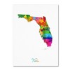 Trademark Fine Art -Michael Tompsett 'Florida Map' Canvas Art - 2 of 3