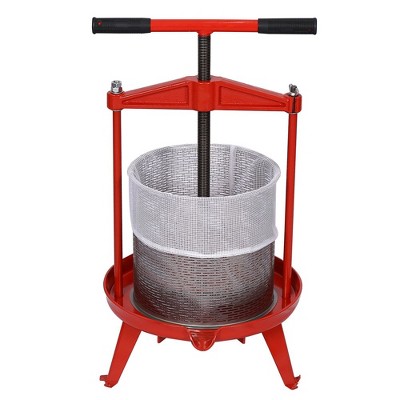 Stainless Steel Fruit and Wine Hand Press 3.69 Gallons/14 Liters