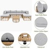 YOOCOZZ  7-Piece Outdoor Rattan Sectional Sofa Sets with Thick Cushions - 3 of 4