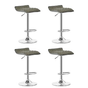 VECELO Adjustable Bar Stools Set of 2/4, Bar Height Stools for Kitchen Counter, Black/Brown/Gray/White - 1 of 4