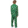 Shrek Men's Christmas Tossed Print Button Down Sleep Pajama Set - 4 of 4