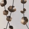 Modern Metal Rectangle Fireplace Screen Gold - Olivia & May: 3-Panel, 32" High, Decorative Leaf Overlay - 4 of 4