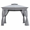 PAGED 10x12 Outdoor Patio Canopies and Gazebos with Double Roofs, with Mosquito Netting, Patio Canopy for Backyard, Garden, Beige - 4 of 4