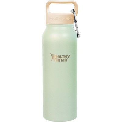 Healthy Human Stainless Steel Water Bottle |(Peppermint, 21 oz/ 621 ML)