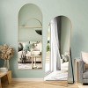 Arch Mirror Full Length,Tall Arched Mirror,Free Standing Mirror,Full Size Mirror With Stand,Narrow Wall Mirror-The Pop Home - 3 of 4