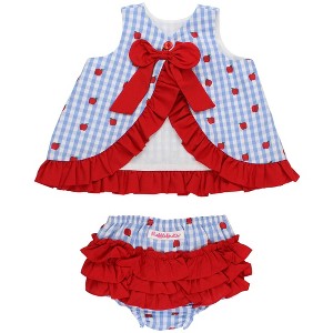 RuffleButts Baby/Toddler Woven Ruffle Swing Top and Bloomer Set - 1 of 4