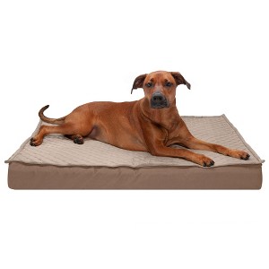 FurHaven Quilt Top Convertible Indoor-Outdoor DLX Memory Foam Dog Bed Mat - 1 of 3