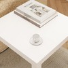Sandinrayli End Table Small Square Size Table, Modern Coffee Tables Wooden Accent Tables, Nightstand Bedside Table, White - 4 of 4