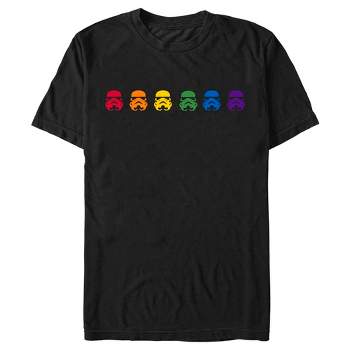 Adult Star Wars Large Rainbow Pride Stormtrooper T-shirt - Black - 2x ...