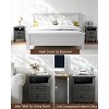 Amada 2 Pack Farmhouse Nightstand with Charging Station, 18.9 Inch Wide Bedside Table with 2 Drawers, USB, 2 AC Outlets, End Table for Bedroom, Gray - 3 of 4
