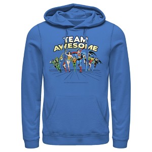 Men's Justice League Team Awesome Perspective Pull Over Hoodie - 1 of 3