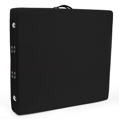 Black PU Leather Adjustable Height Portable Massage Table