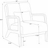 NicBex Wooden Lounge Chair Accent Chair with Waist Cushion, Comfy Chair for Living Room, Bedroom, Office - 4 of 4