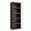 5 Tier Book Shelf, Farmhouse Book Case with Shelf Storage, Wooden Bookshelves for Living Room, Home Office - 4 of 4