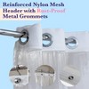 Epica Heavy-Duty Clear Vinyl Shower Curtain Liner 72"x72" Frosted, Waterproof, Mildew-Resistant - 3 of 4
