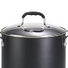 T-fal 12qt Stock Pot with Lid, Simply Cook Nonstick Cookware Black - 3 of 4