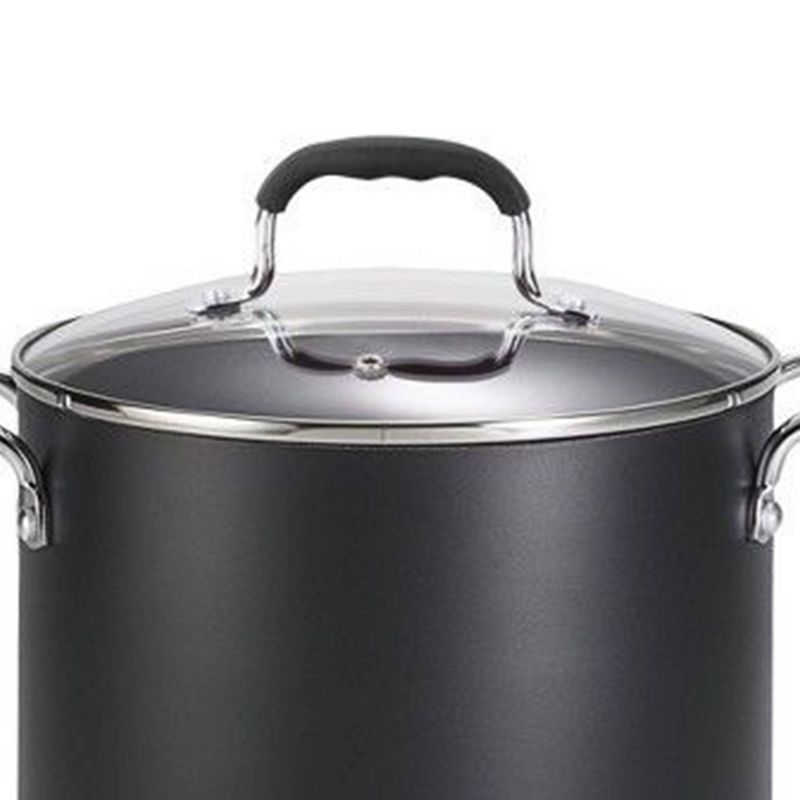 T-fal 12qt Stock Pot with Lid, Simply Cook Nonstick Cookware Black, 4 of 5