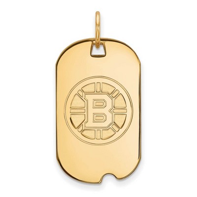 Black Bow Jewelry 10k Yellow Gold Boston Bruins NHL Pendant