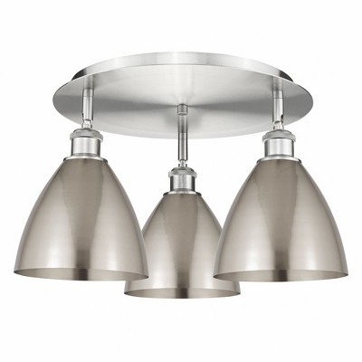Ballston Dome - 3 Light Flush Mount In Industrial Style-10 Inches Tall and 19.25 Inches Wide