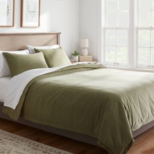 Cotton Velvet Duvet Cover and Sham Set - Threshold™ - 1 of 4