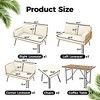 6 Pieces Outdoor Patio Furniture Set with Table, All-Weather Boho Wicker Rattan Patio Sectional L-Shaped Sofa, Metal Frame, Detachable Cushions - 2 of 4