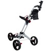 Northlight 48" White and Black Easy Folding 3 Wheel Golf Bag Push Cart - 4 of 4