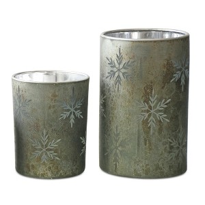 Melrose Etched Snowflake Candle Holder (Set of 2) - 1 of 3