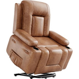 GAOMON PU Leather Power Lift Recliner Chair with Massage and Heat, Adjustable Furniture for Back, Legs w/ 3 Positions - 1 of 4
