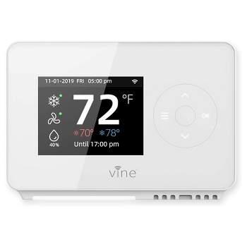 Vine TJ-225B Wi Fi 7 Day and 8 Period Programmable New Generation Smart Home Thermostat, Compatible with Google Assistant, and Vine App