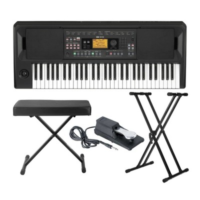 Korg EK-50 61-Key Entertainer Keyboard with Bench, Stand, and Sustain Pedal