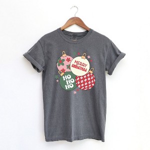 Simply Sage Market Women's Christmas Ornaments Short Sleeve Garment Dyed Graphic Tee - 1 of 3